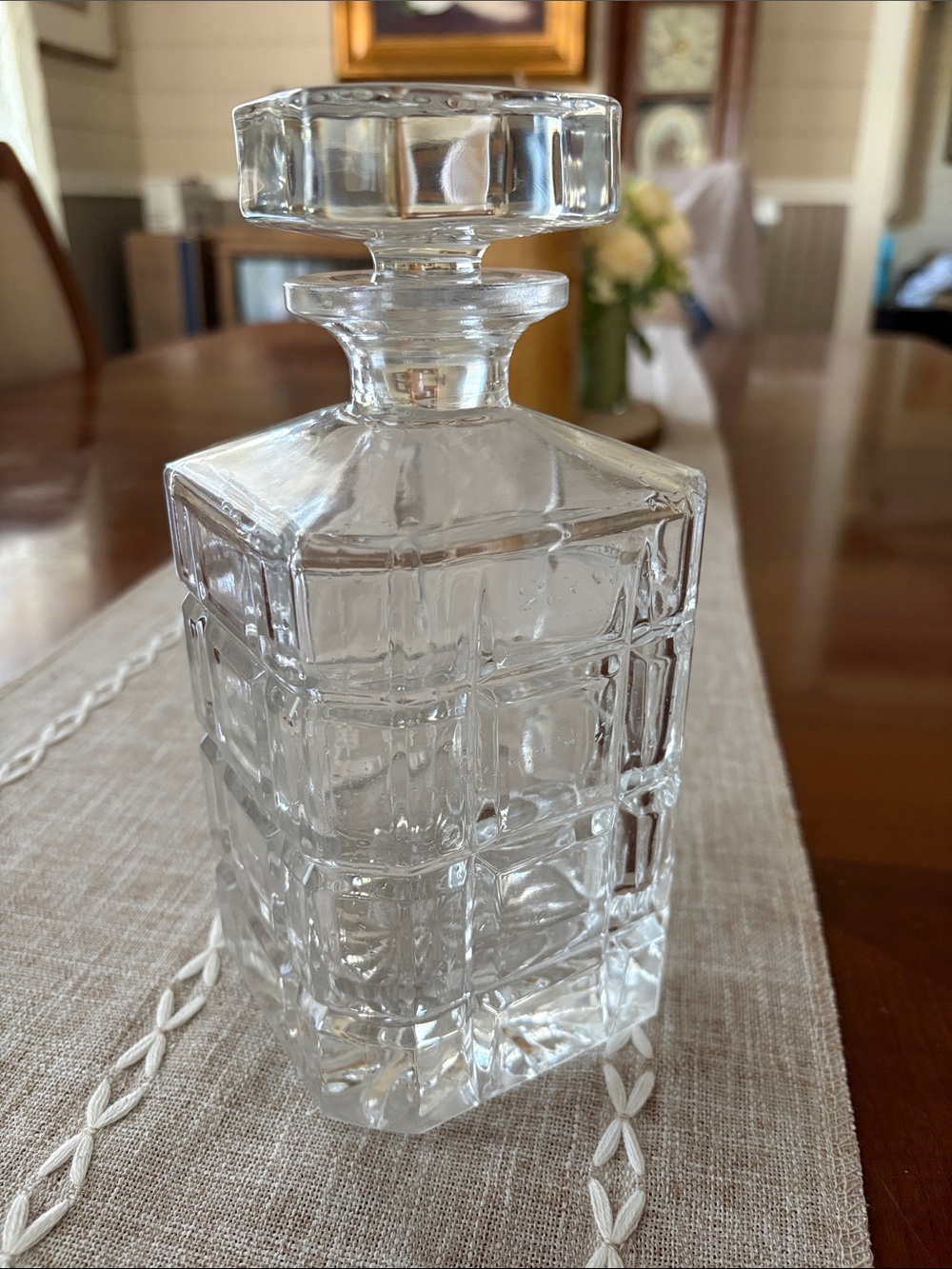 Godinger Radius Decanter with Stopper - non leaded crystal